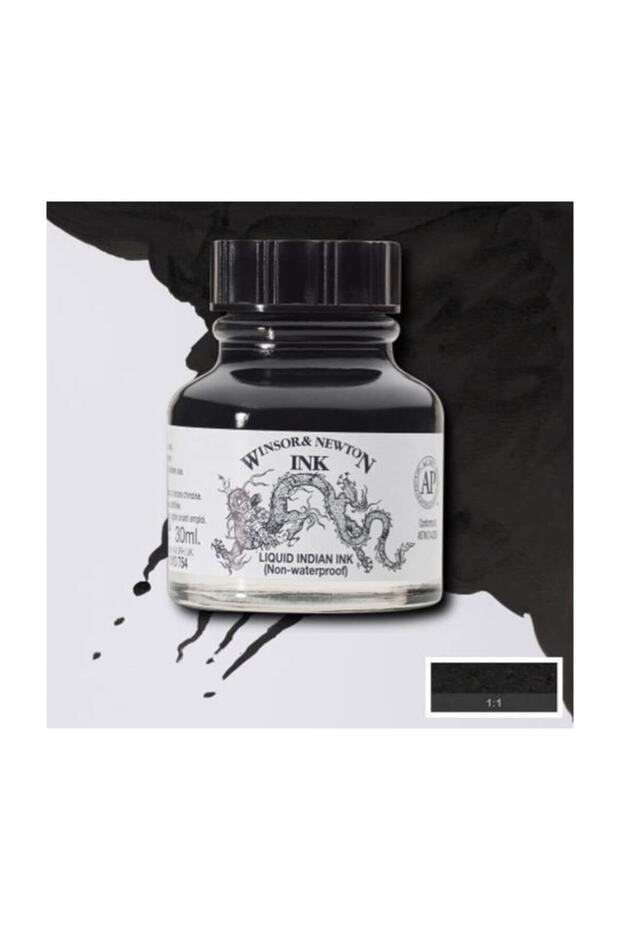 Winsor & Newton Drawing Ink Çizim Mürekkebi 14ml Liquid Indian 754 - 3