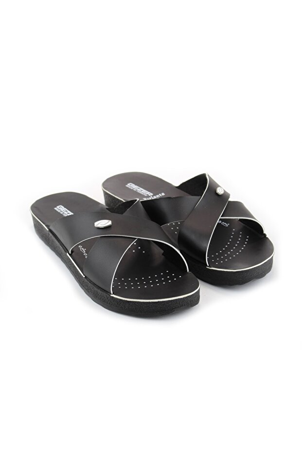 Summer Cross Color Stripe Women's Slippers