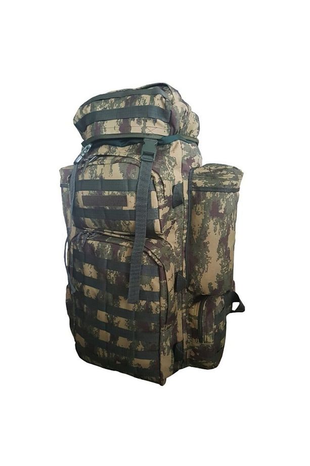Unisex 100+10 Lt Kamuflaj Taktik Askeri Dağcı Çanta - 1