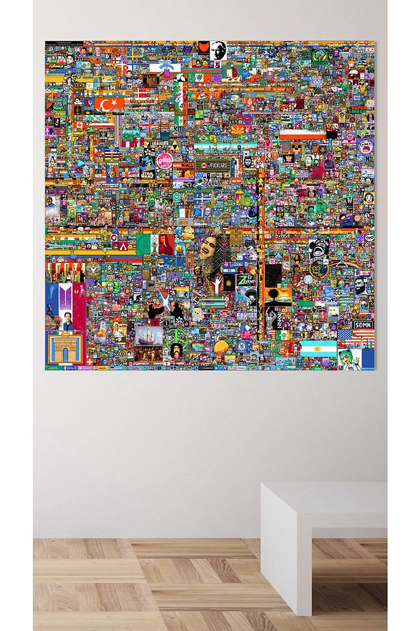Reddit R/place Kanvas Tablo, Elraenn Twitch Kanvas Tablo, Reddit Savunma Hattı Kanvas Tablo - 1