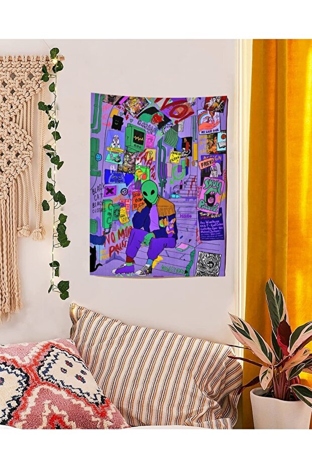 Alien Ufo 3 'lü Duvar Halısı Seti - 2