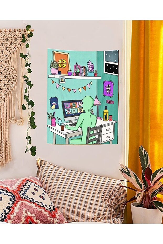 Alien Ufo 3 'lü Duvar Halısı Seti - 4