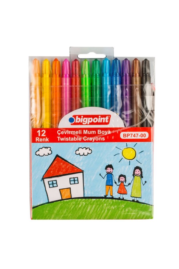 Çevirmeli Mum Boya 12 Renk