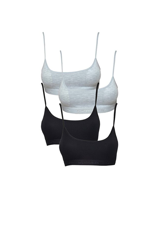 4-Piece Young Girl Padded Rope Strap Half Tank Top Bustier