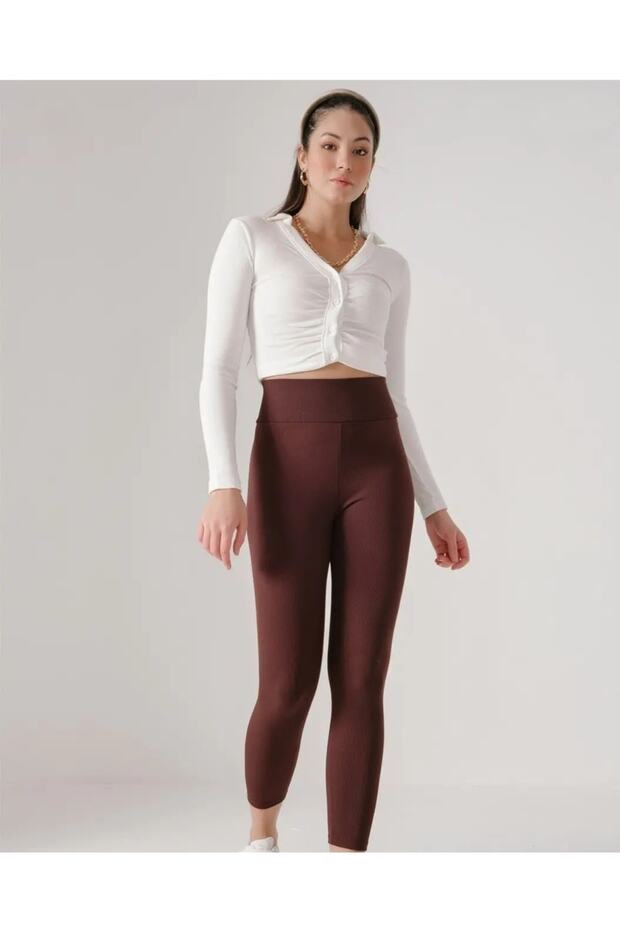 Corded Fabric Leggings