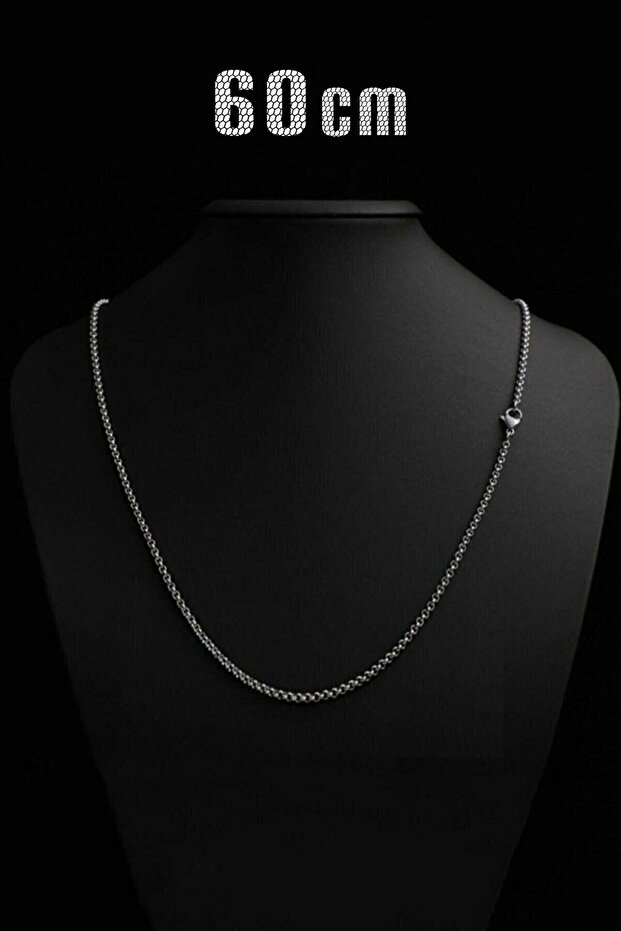 Italian Thin Steel Unisex Chain Necklace 60 Cm ( 2mm )