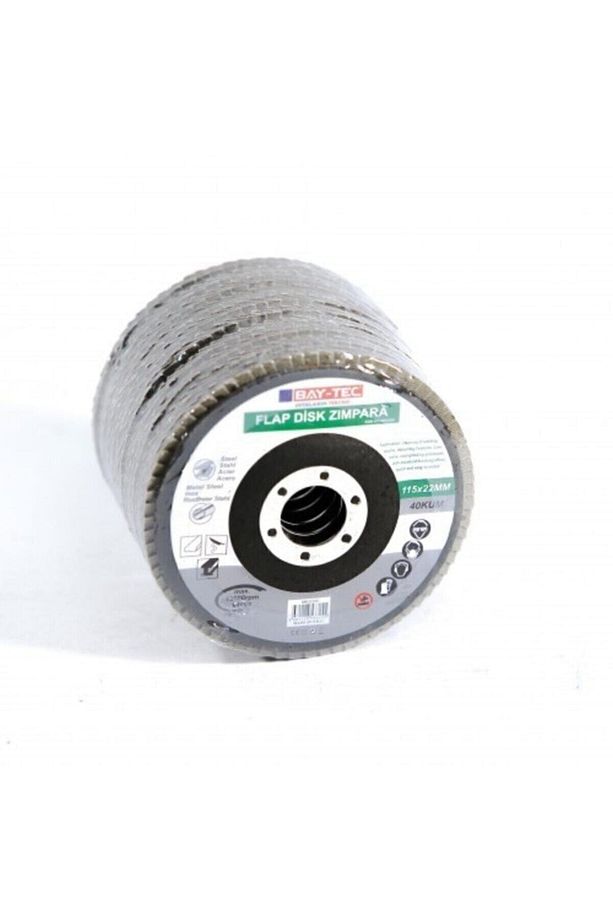 10 Adet Bay-tec Kum Flap Disk Zımpara Taşı 115x22mm 120 Kum - 4