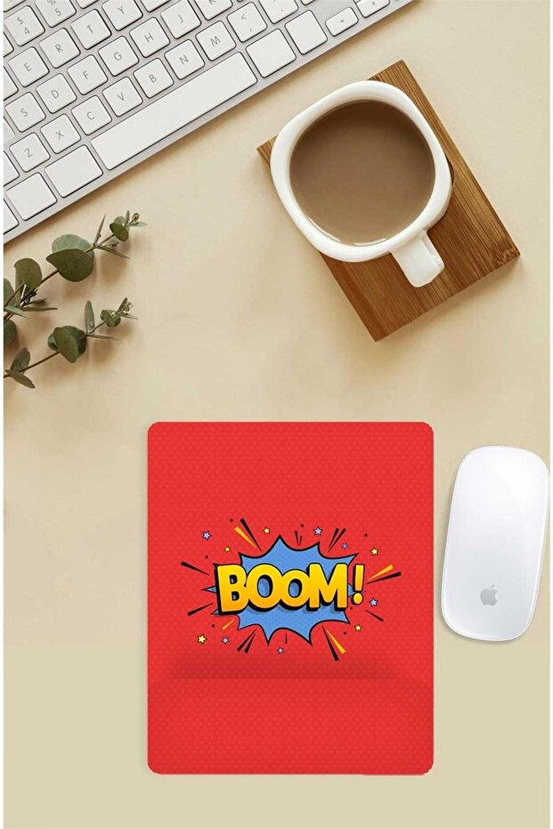 Pop Art Patterned Mouse Pad with Wrist Support