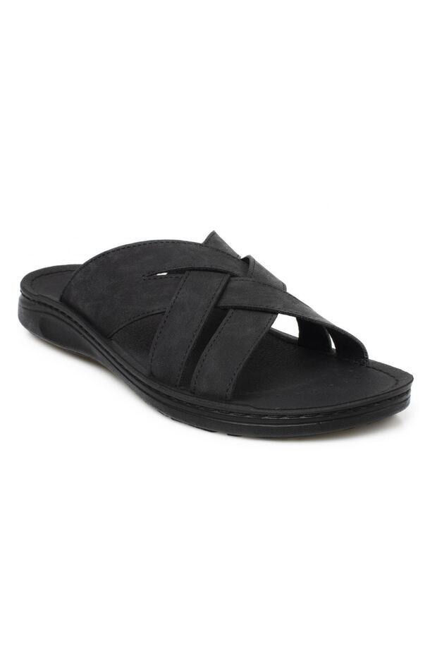 31318 M Tiger Casual Black Men's Slippers