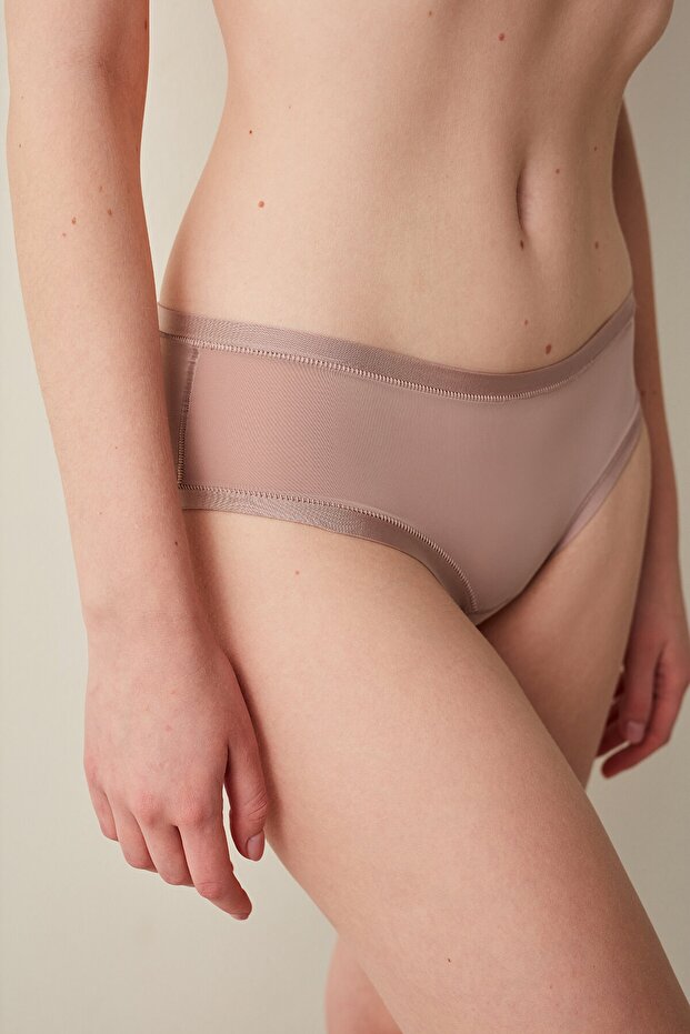 Women's Ceramic Beige Nude Colors Hiphugger Slip Panties