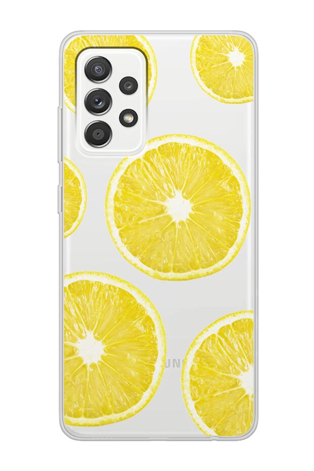 Clear Phone Case for Samsung A33 Lemon Design