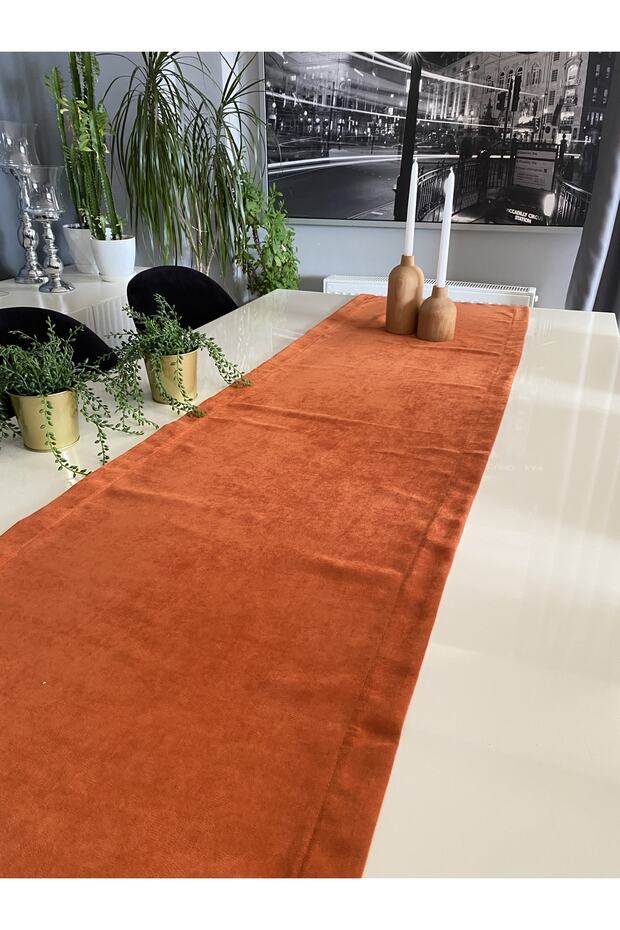 Velvet Textured Tile Cinnamon Long Runner - 5