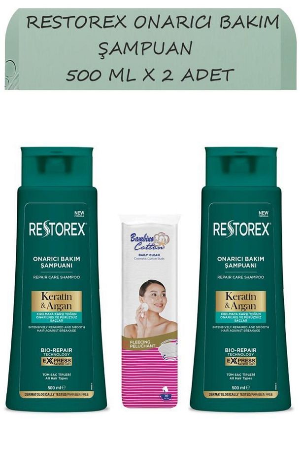 Keratin&argan Onarıcı Şampuan 500ml X 2 Adet - 1