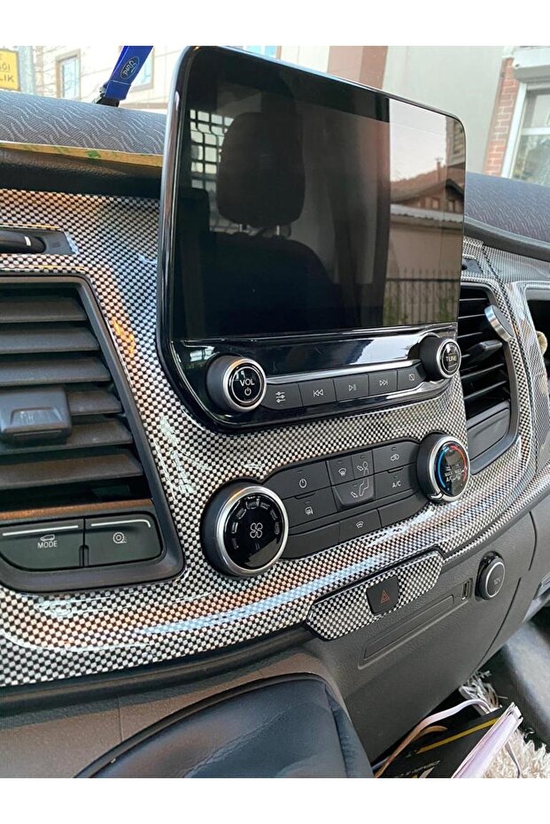 طلاء وحدة التحكم الكربونية المتوافق مع Transit 2020 - 6