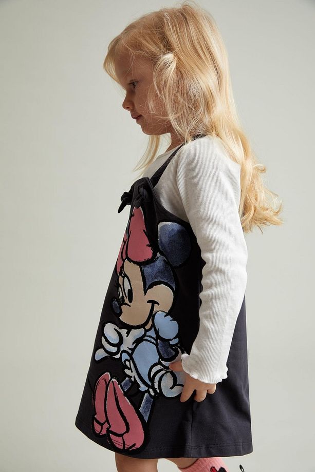 Kız Bebek Minnie Mouse Lisanslı Salopet Elbise - 4