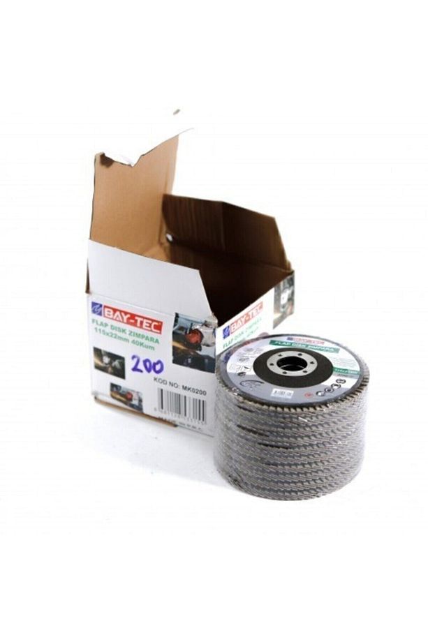 10 Adet Bay-tec Kum Flap Disk Zımpara Taşı 115x22mm 120 Kum - 2