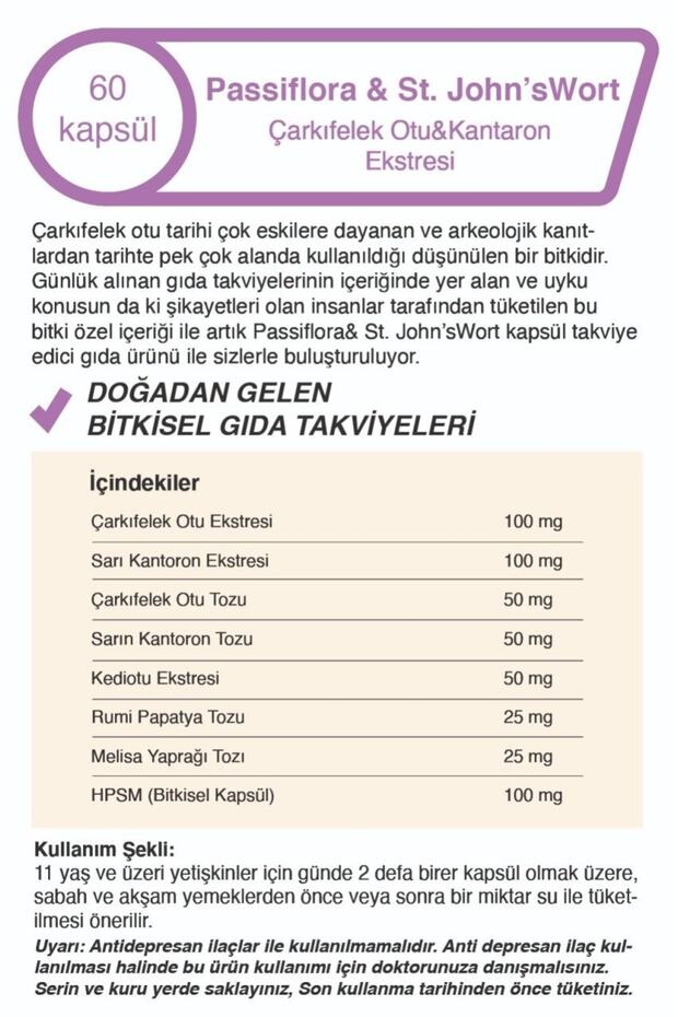 Passiflora Çarkıfelek Otu Kapsül + Valerian Root Kediotu Kapsül, Ikili Uyku Seti - 2