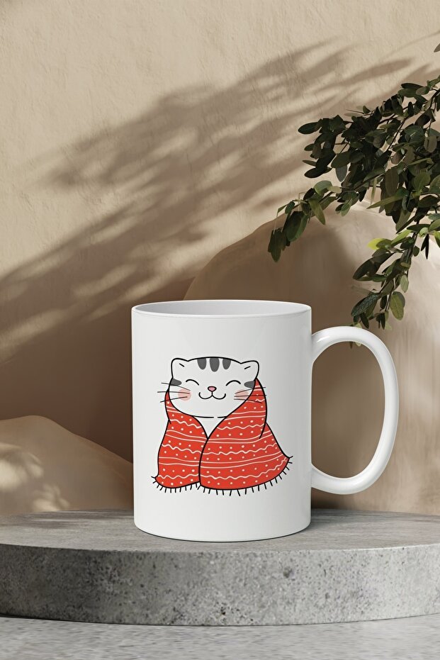 كوب منقوش على شكل قطة باردة - 1