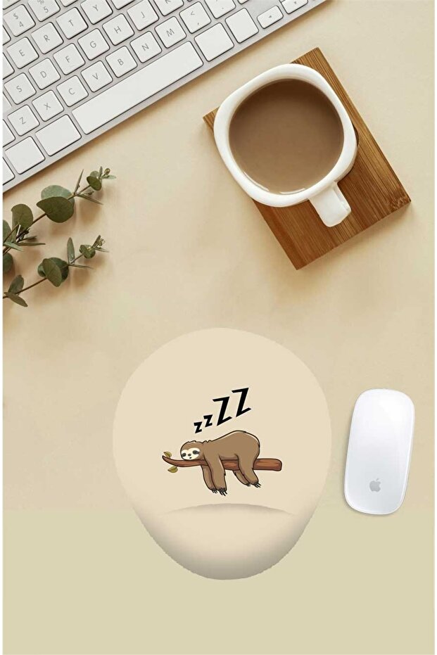 Sloth Patterned Mouse Pad with Wrist Support - 1
