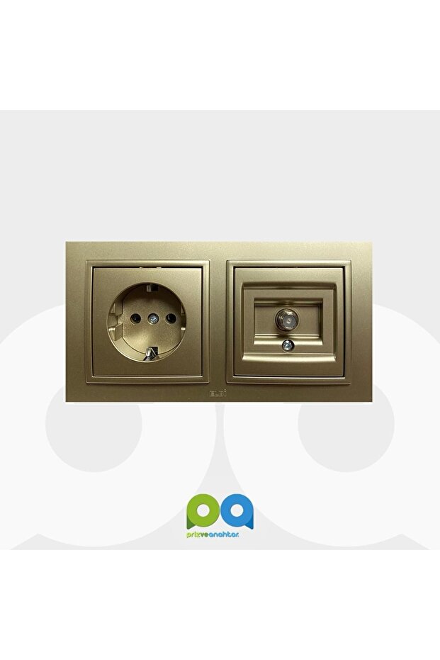 Zena Double Set - Grounded Socket, Satellite Socket and Titanium Frame - 1