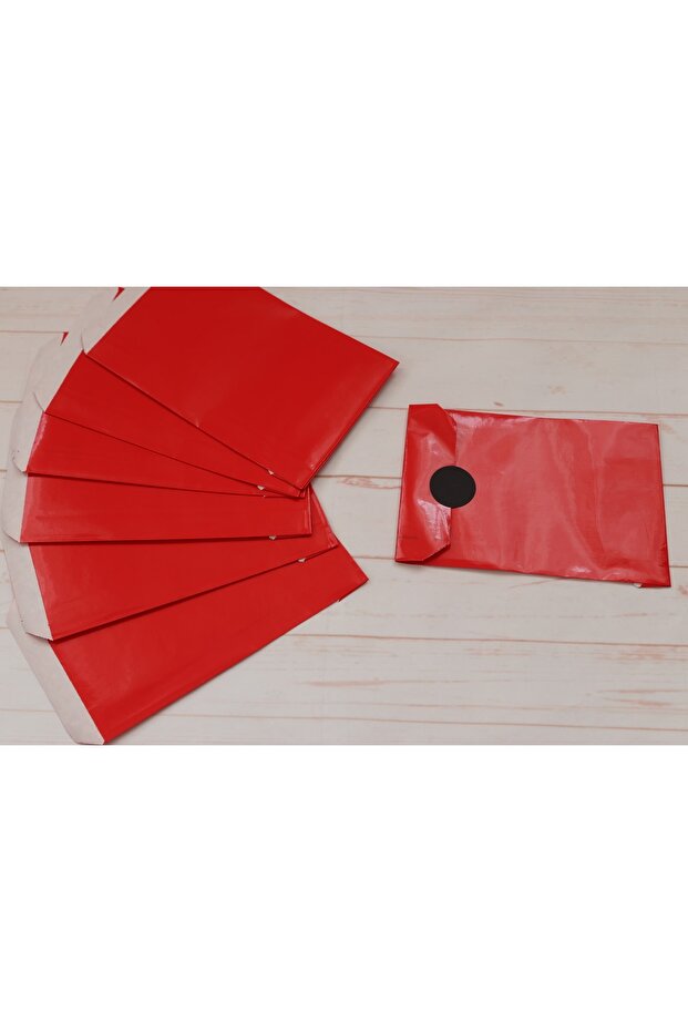 Kırmızı Orta Boy (12*18cm) Kağıt Zarf/hediye Zarfı, Kağıt Poşet 10 Adet - 2