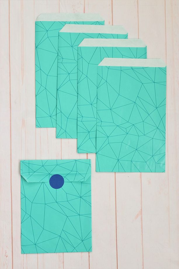 Sea Green Mini (7*13CM) Kağıt Zarf/hediye Zarfı, Kağıt Poşet 10 Adet - 2