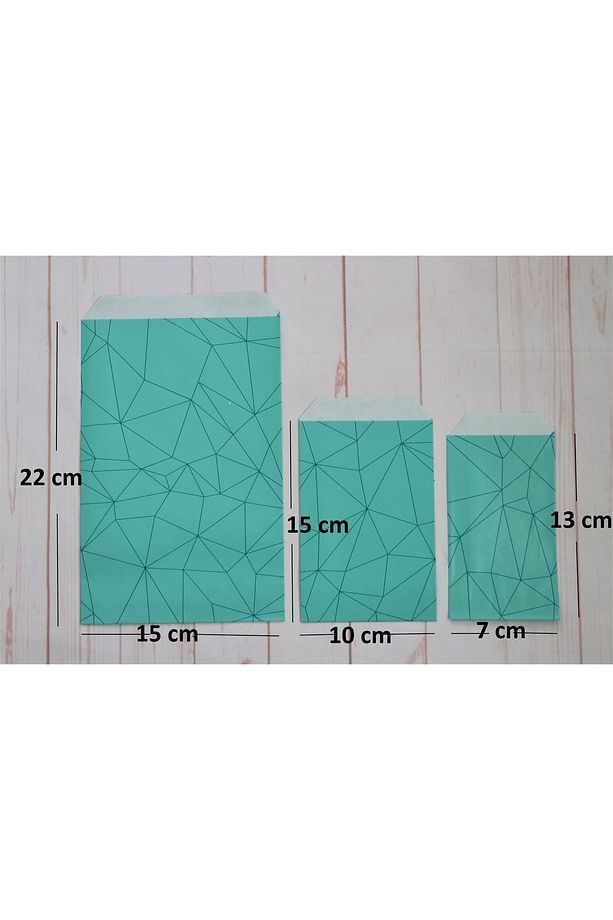 Sea Green Mini (7*13CM) Kağıt Zarf/hediye Zarfı, Kağıt Poşet 10 Adet - 3