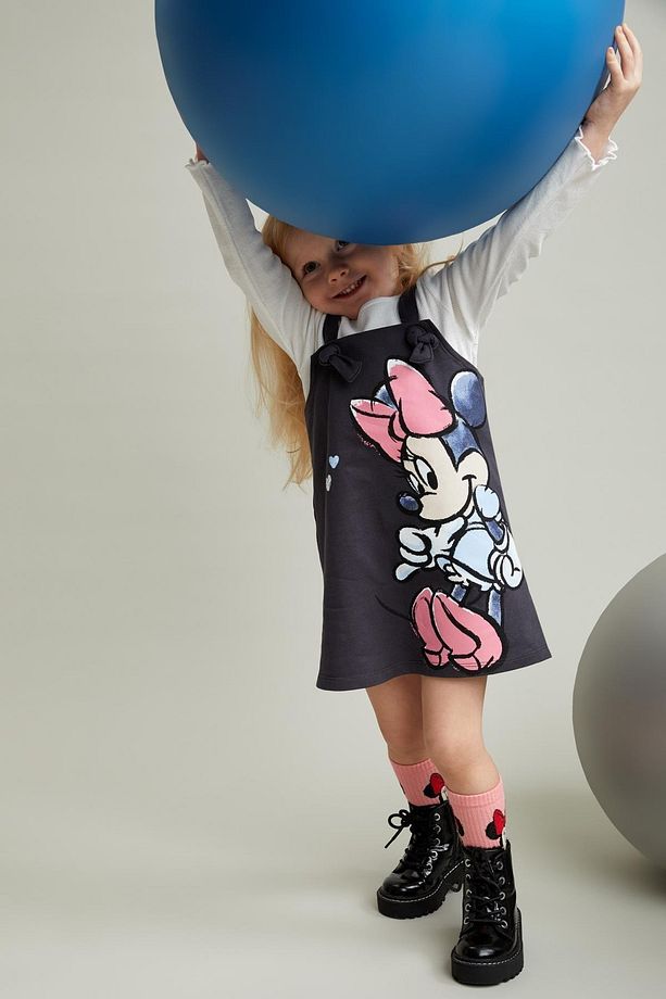 Kız Bebek Minnie Mouse Lisanslı Salopet Elbise - 1