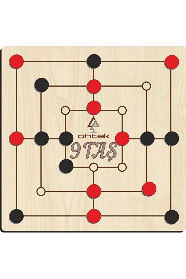 Wooden 9 Stone Mind, Intelligence and Strategy Game (Nine Stone, Nine Stone)