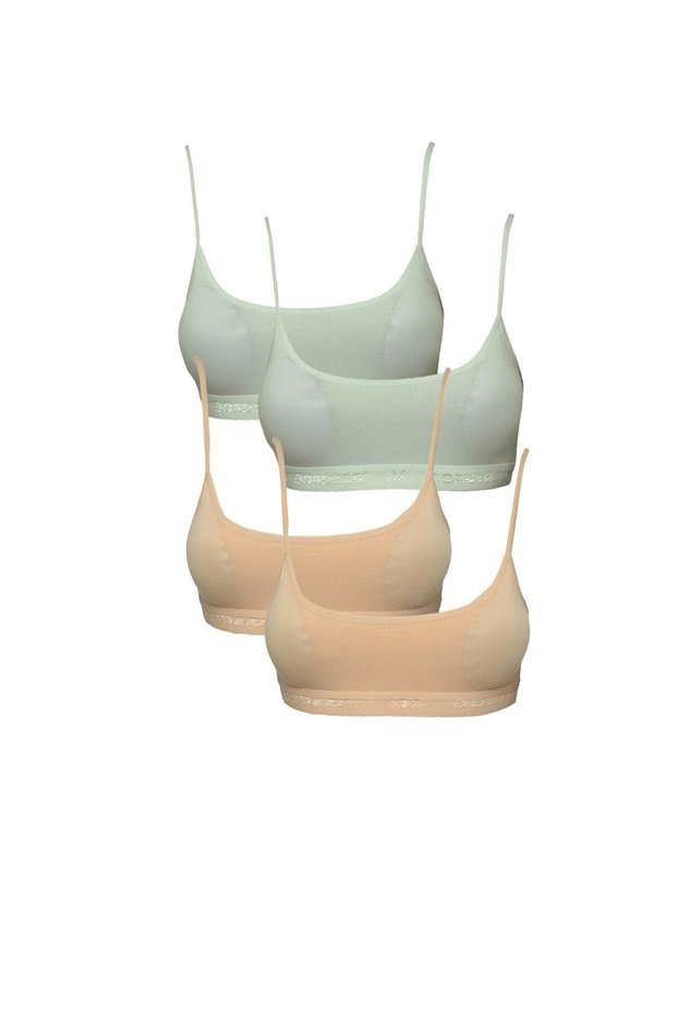 4-Piece Young Girl Padded Rope Strap Half Tank Top Bustier