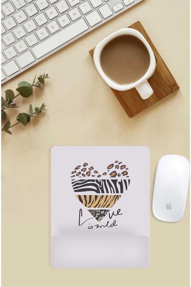 Heart Animal Pattern Wrist Support Mouse Pad