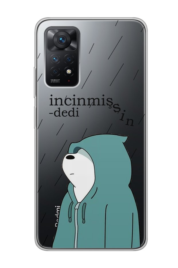 Xiaomi Redmi Note 11 Pro Transparent Phone Case with Distressed Design Design