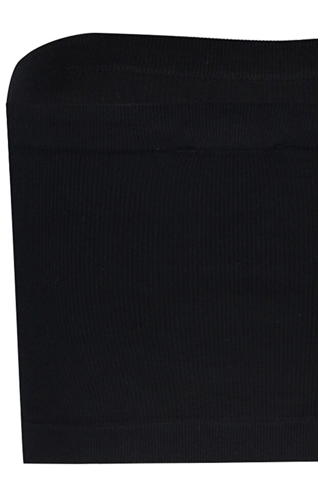 Siyah-Beyaz 2'li Paket Seamless/Dikişsiz Fitilli Straplez Örme Spor Sütyeni TWOSS21SS0061 - 8