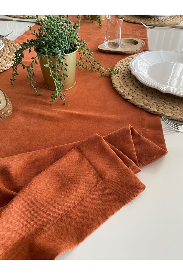 Velvet Textured Tile Cinnamon Long Runner - 3