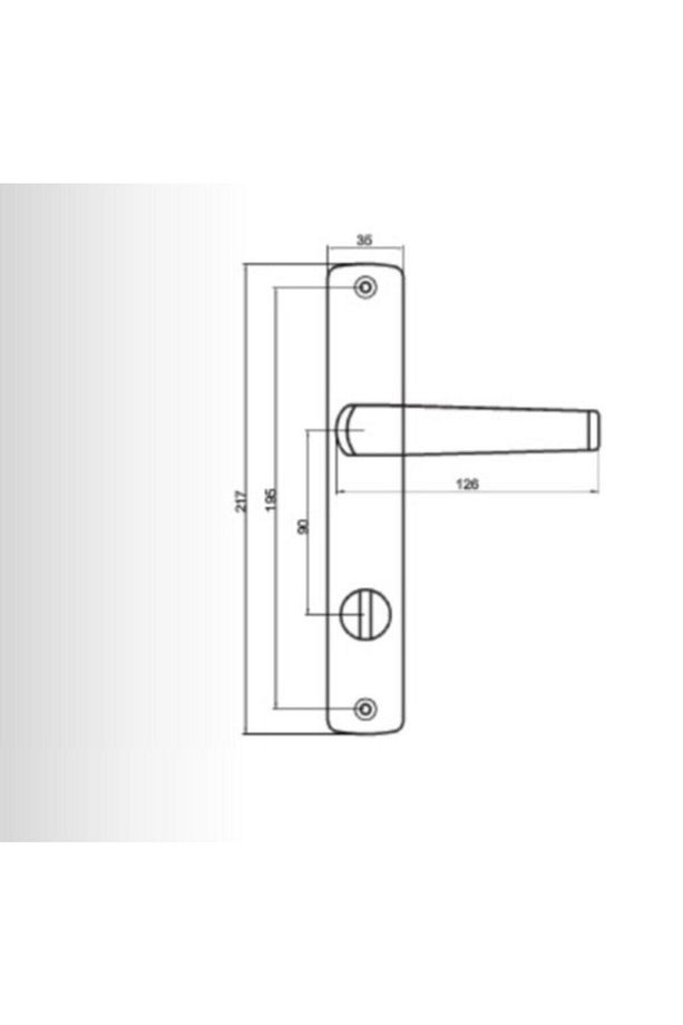 Pvc Alüminyum Wc Kapı Kolu - Altınmeşe - 2