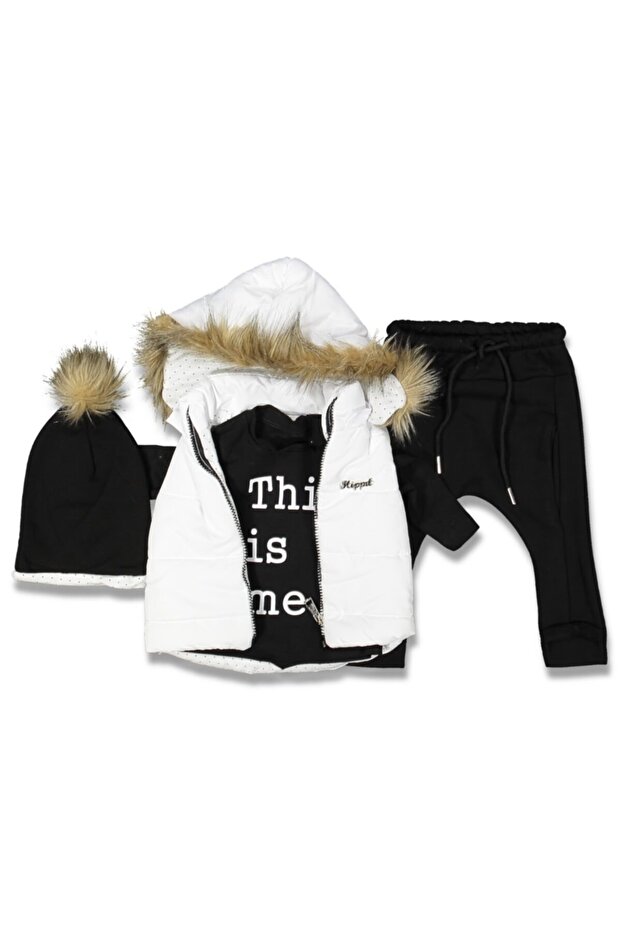 Baby White Hoodie Set