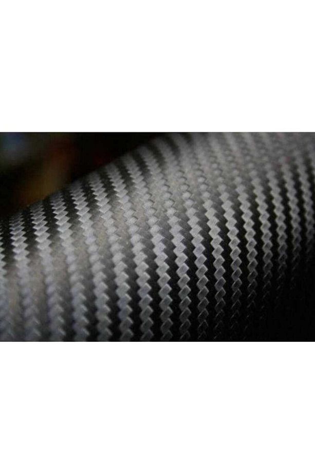 Siyah Karbon Fiber Folyo 40 Cm X 3 Metre Hava Kanallı Kaplama Folyosu Yapışkanlı - 2