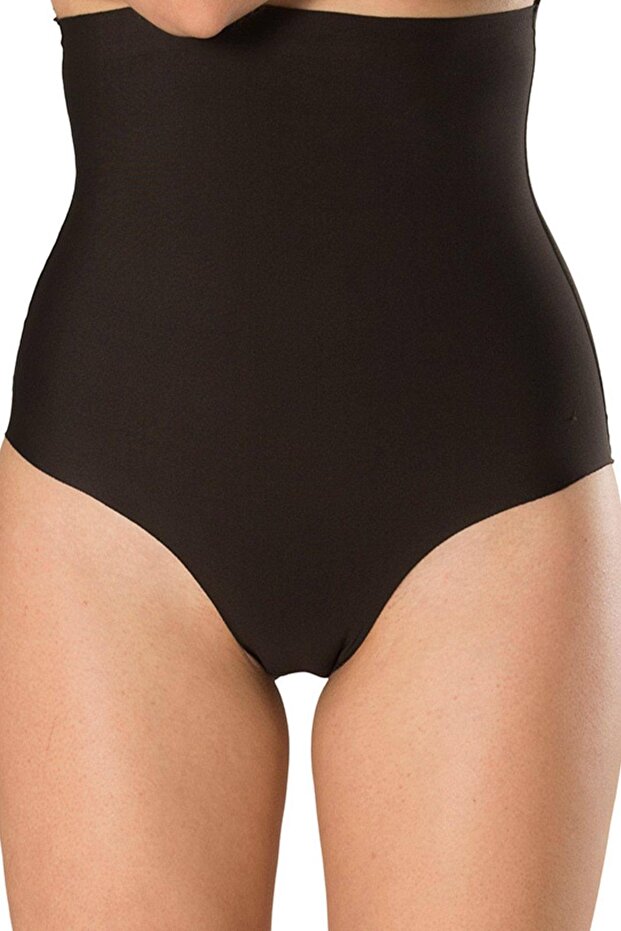 Women's Laser Cut Seamless Corset Slip Black - Flexible & Lifting Underwear 3030
