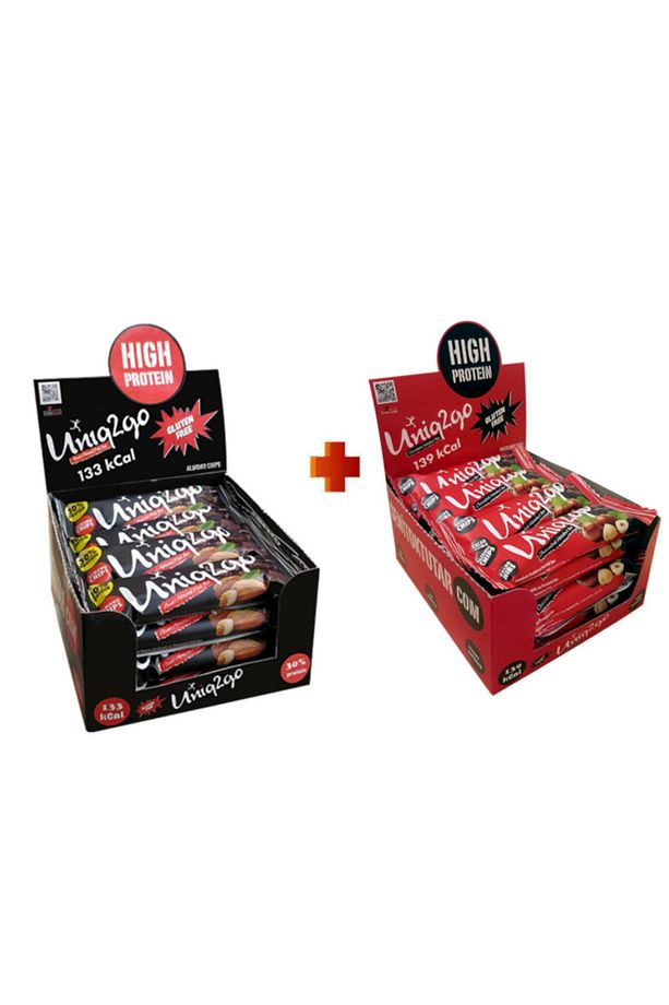 Chocodark Fındıklı Bitter 16+ Power Bademli 16 Toplam 32 Adet 38 G.protein Bar - 1