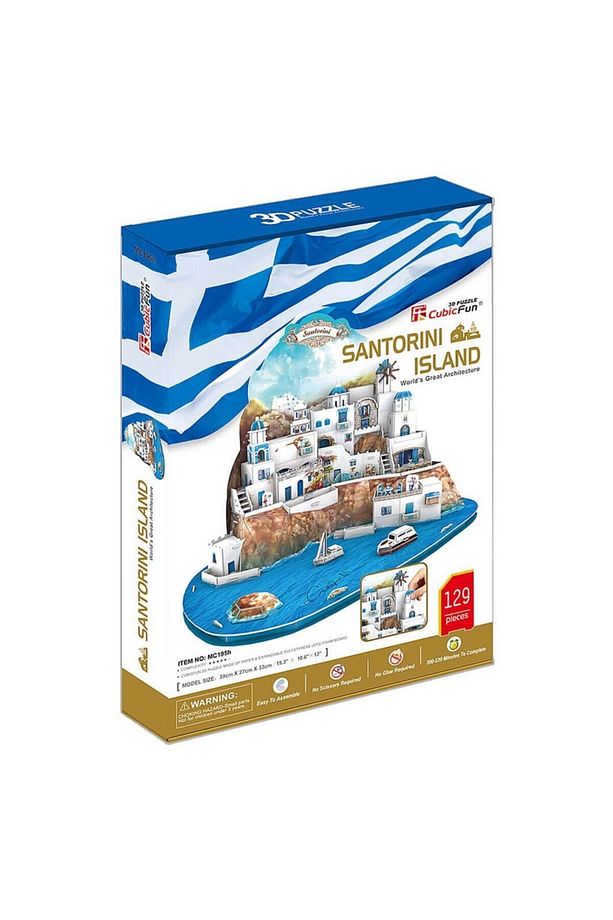 3D 129 Parça Puzzle Santorini Island - 4