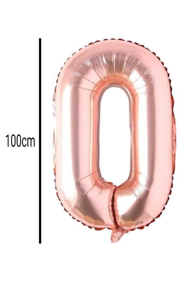 Letter O Foil Birthday Balloon Rose Gold (100cm)