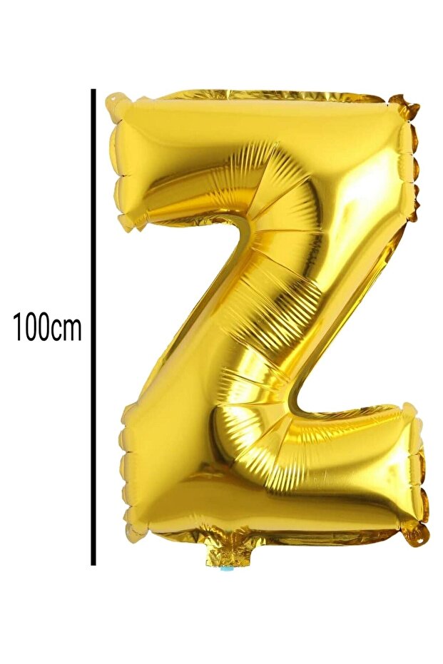 Letter Z Foil Birthday Balloon Gold (100cm)