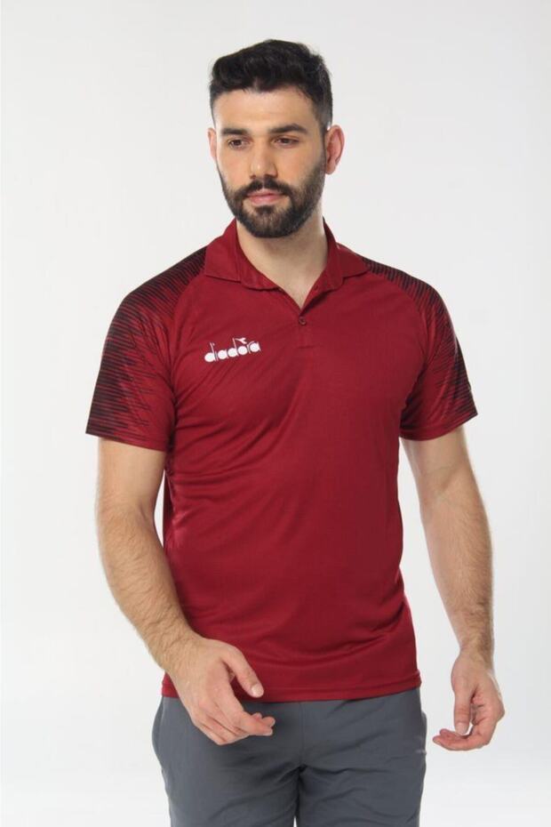 Unisex Claret Red Rhythm Camping Polo T-Shirt