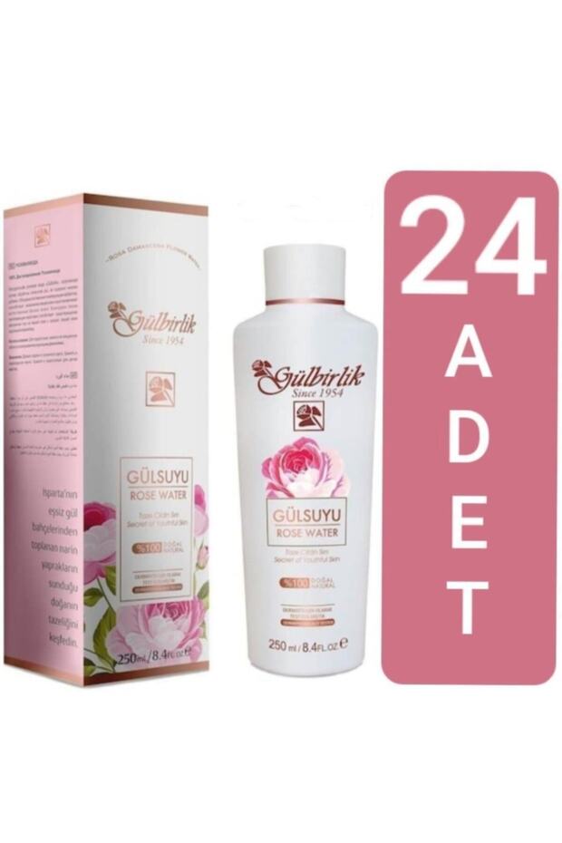 Gülbirlik 100% Natural Pure Rose Water 250ml 24 Pieces Advantage Package
