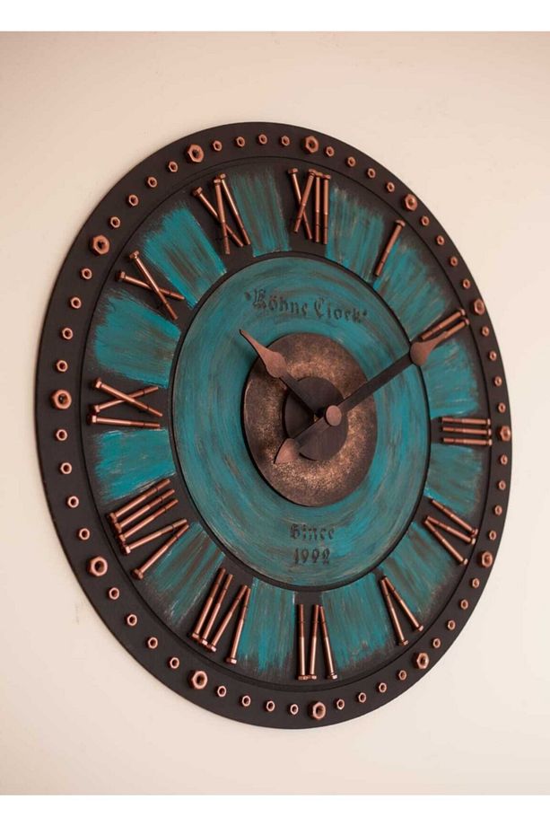 Kohne Clock Somcupper Blue 50x50cm Duvar Saati - 1