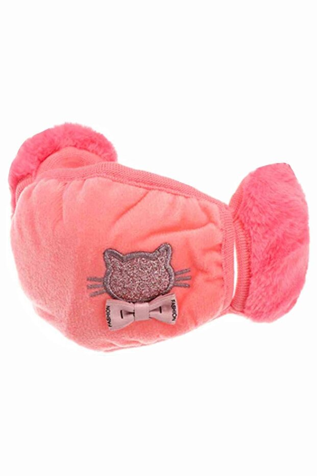 Winter Earflap Mouth Warmer, Plush Mask for Gift, New Year, Kids