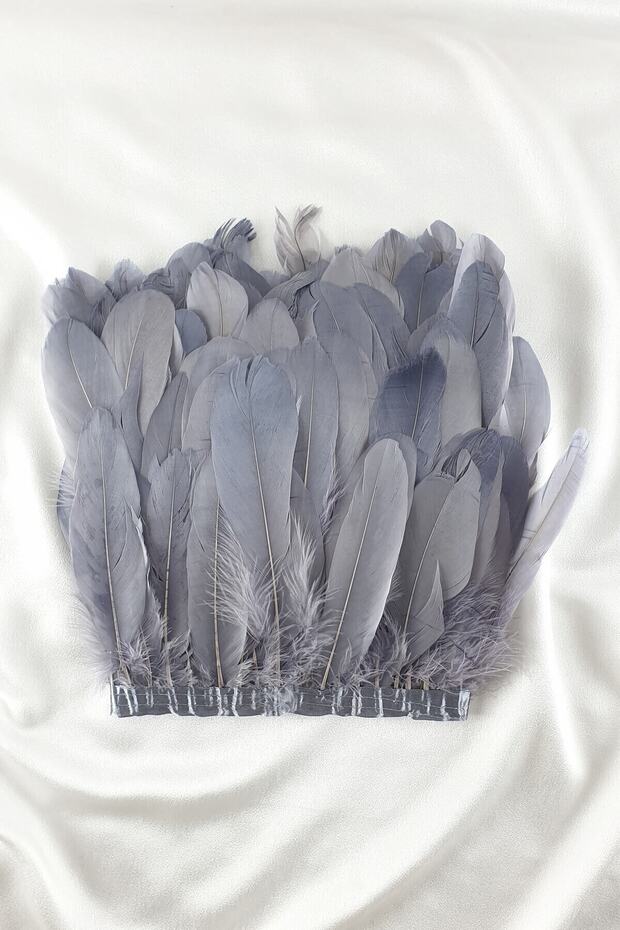 Decorative Stripe Gray Eagle Feather – Special Design, Accessory, Quality Production, Eye-Catching Style – Decorat