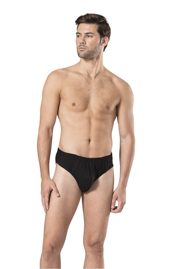 Siyah Erkek Lüks Penye Slip 4 Adet % 100 Pamuk - 2