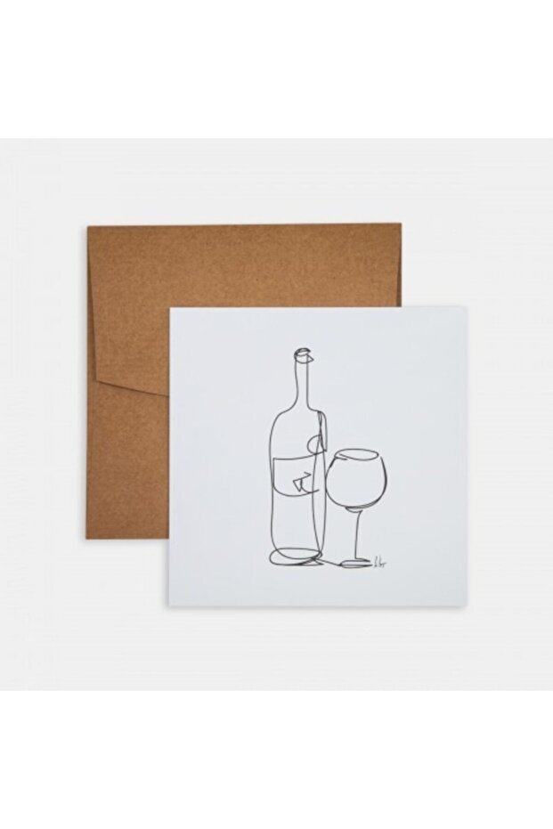 Mini Poster Line Drawings Wine