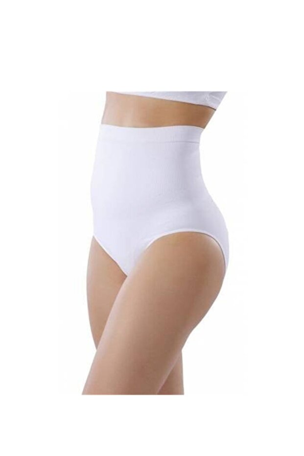 Women's White Corset High Waist Panties